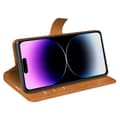Miniatyrbild 3 av 6: iPhone 15 Pro Max Wallet Leather Cognac