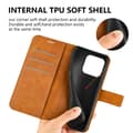 Miniatyrbild 5 av 6: iPhone 15 Pro Max Wallet Leather Cognac