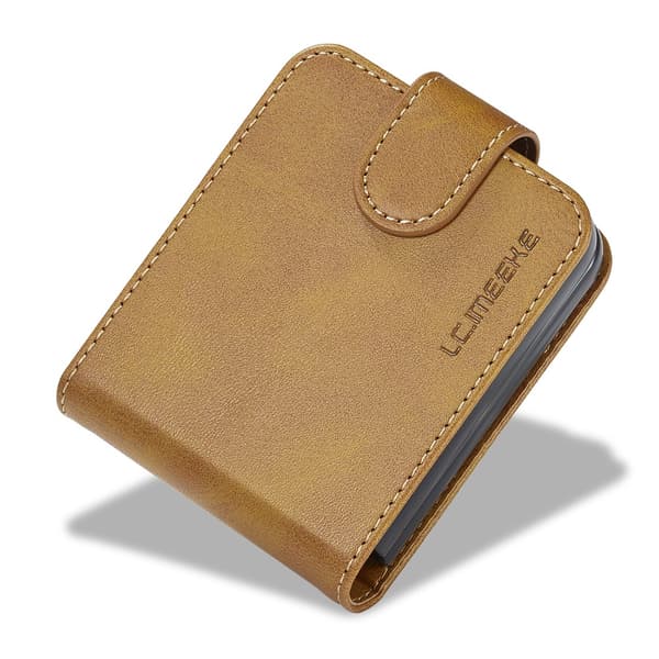 LC.IMEEKE Plånboksfodral Samsung Galaxy Z Flip 5 Cognac