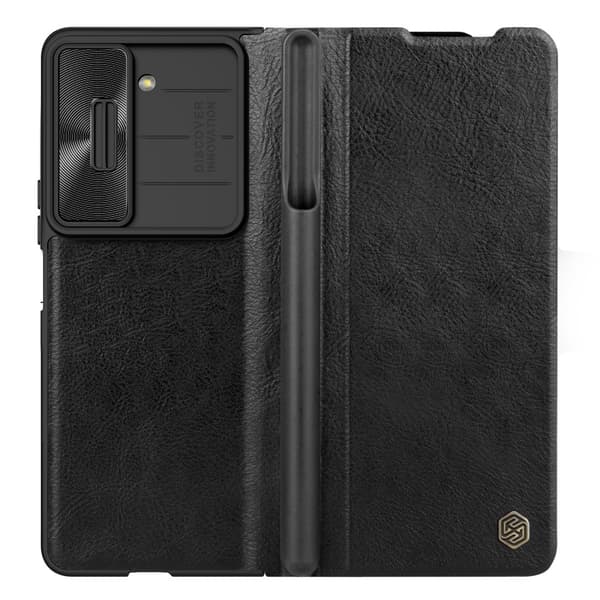 Nillkin Qin Pro Fodral Galaxy Z Fold 5 Camshield With Pen Slot Black