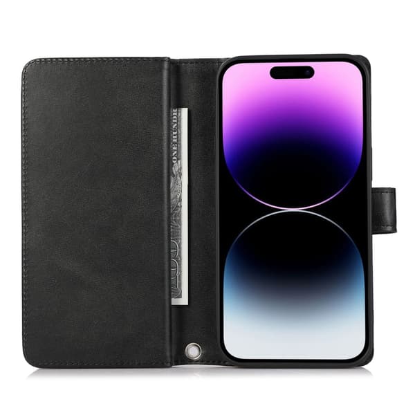 Plånboksfodral Multi-Slot iPhone 15 Svart