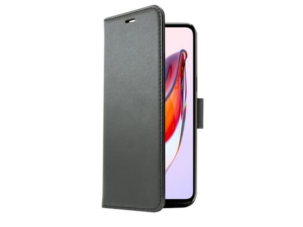 Screenor Smart - Vikbart fodral för mobiltelefon - eco-läder, TPU-ram - svart - för Apple iPhone 15