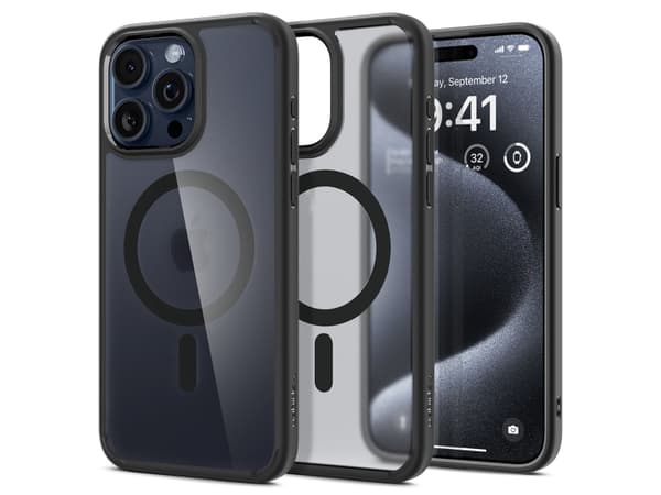 Spigen ACS06720, Suojus, Apple, iPhone 15 Pro, 15,5 cm (6.1"), Musta