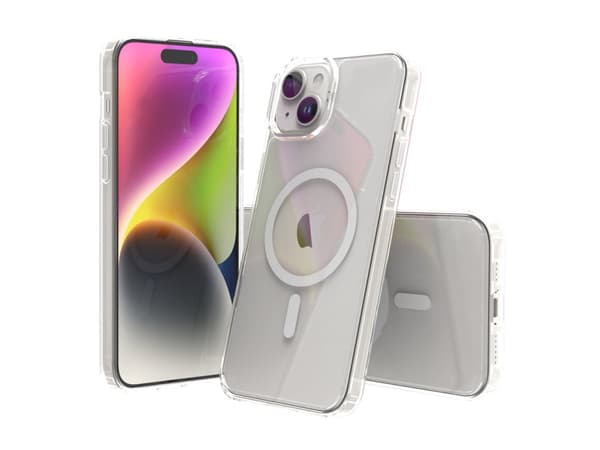 Screenor - Baksidedeksel for mobiltelefon - MagSafe-samsvar - termoplast-polyuretan (TPU) - gjennomsiktig - for Apple iPhone 15 Plus