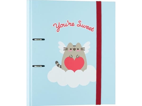Pusheen Pusheen pärm - A4-pärm från Purrfect Love-kollektionen (2 ringar, elastiskt band)