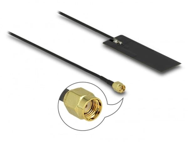 Delock - Antenne - WLAN - 2 - 4 dBi - innendørs, klebemontering