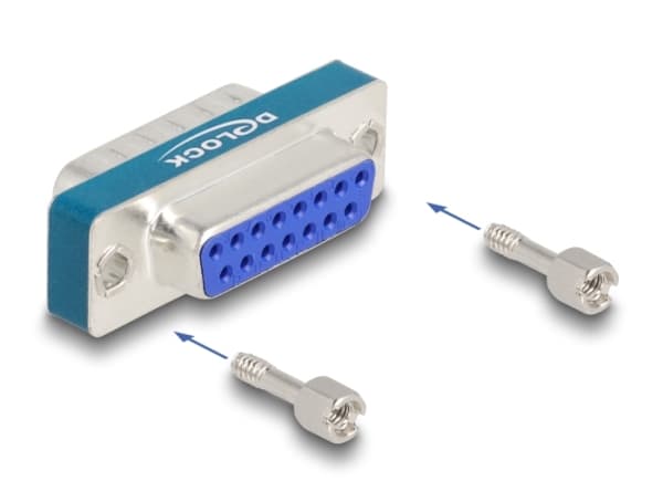 Delock HF/EMI interferensundertrykkingsfilter D-Sub 15 pins hann til hunn med lavpass induktiv