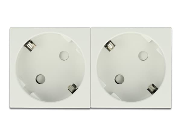 DeLOCK 81423, CEE 7/3, Ruuvit, Seinä, Valkoinen, ABS-synteettinen, Polykarbonaatti (PC), 250 V