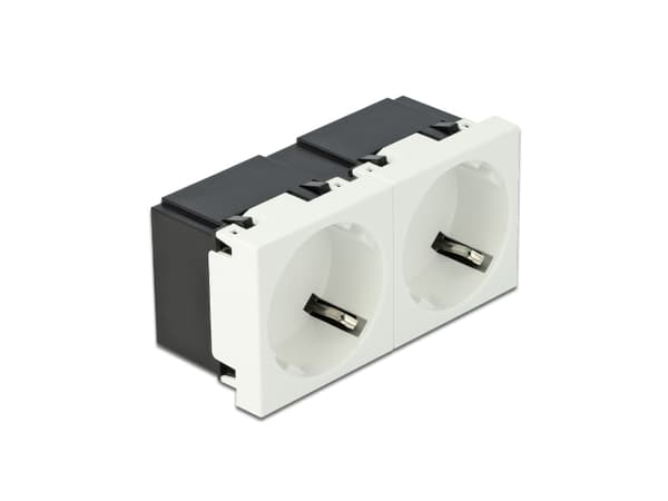 DeLOCK 81423, CEE 7/3, Ruuvit, Seinä, Valkoinen, ABS-synteettinen, Polykarbonaatti (PC), 250 V