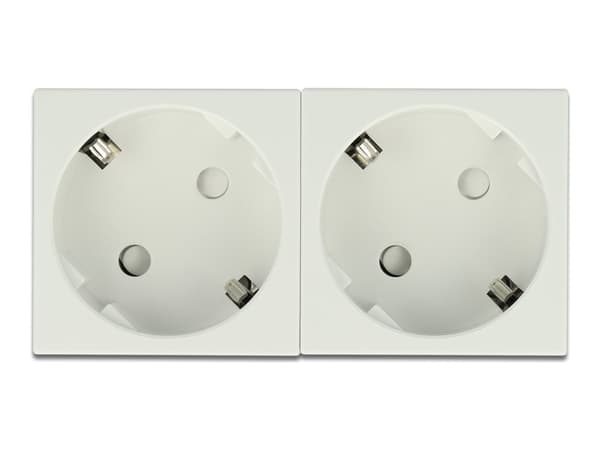 DeLOCK 81423, CEE 7/3, Ruuvit, Seinä, Valkoinen, ABS-synteettinen, Polykarbonaatti (PC), 250 V Valkoinen
