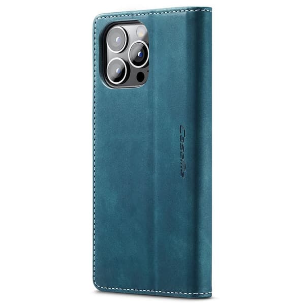 CASEME Retro tegnebog taske til iPhone 15 Pro - Blå