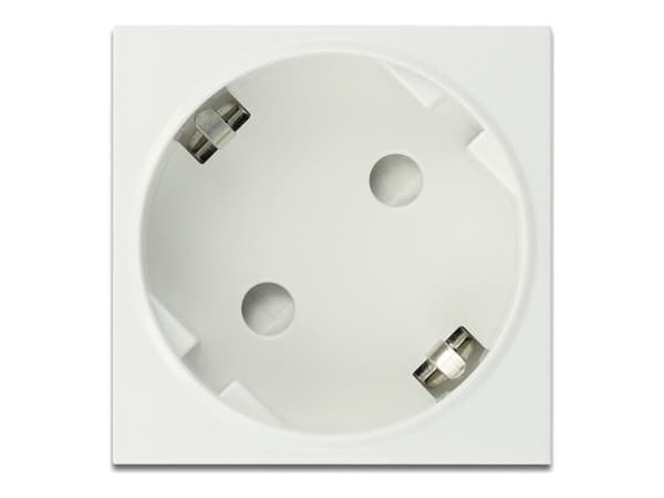DeLOCK 81425, CEE 7/3, Ruuvit, Seinä, Valkoinen, ABS-synteettinen, Polykarbonaatti (PC), 250 V Valkoinen
