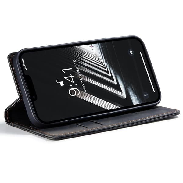 CASEME Plånboksfodral iPhone 15 Pro - Svart
