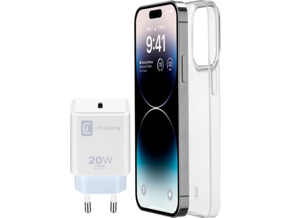 Cellularline 8018080447891, Etui, Apple, iPhone 14 Pro Max, 17 cm (6.7"), Hvit
