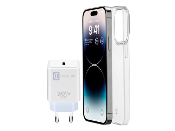 Cellularline 8018080447891, Etui, Apple, iPhone 14 Pro Max, 17 cm (6.7"), Hvit