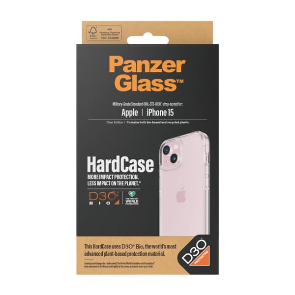 PanzerGlass™ | Hardcase - Bakside - Gjennomsiktig | Apple iPhone 15