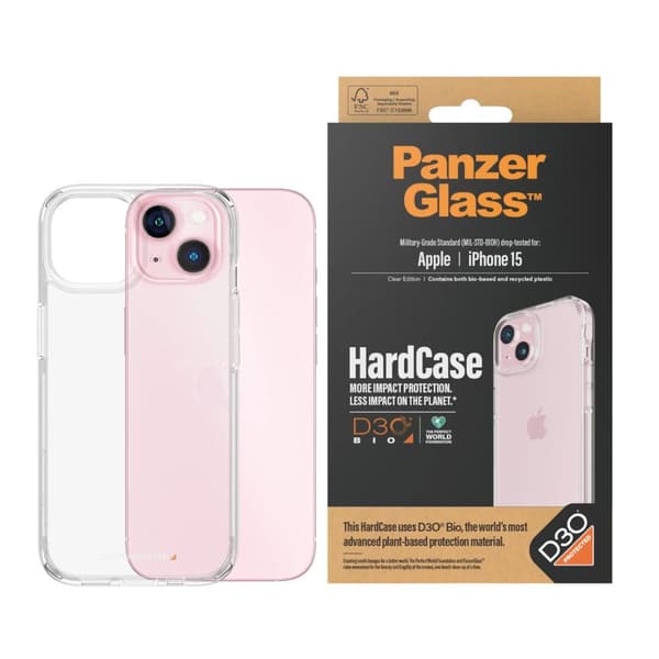 PanzerGlass™ | Hardcase - Bakside - Gjennomsiktig | Apple iPhone 15