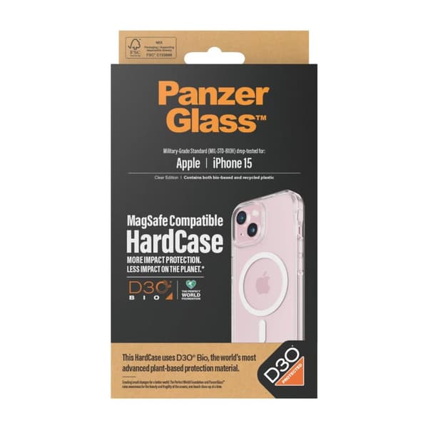 PanzerGlass™ | HardCase (MagSafe) - Takakansi - Läpinäkyvä | Apple iPhone 15