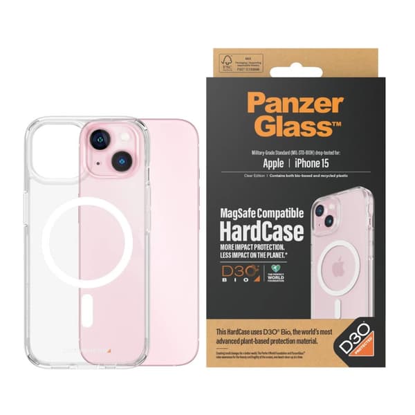 PanzerGlass™ | HardCase (MagSafe) - Takakansi - Läpinäkyvä | Apple iPhone 15
