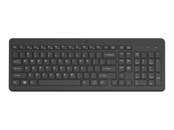 HP 220 - Tastatur - trådløs - 2.4 GHz - svart - resirkulerbar emballasje Sort