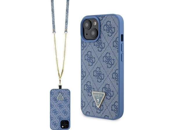 Guess GHUHCP15SP4TDSCPB iPhone 15 6.1" sininen/sininen kova kotelo Crossbody 4G metalli logo