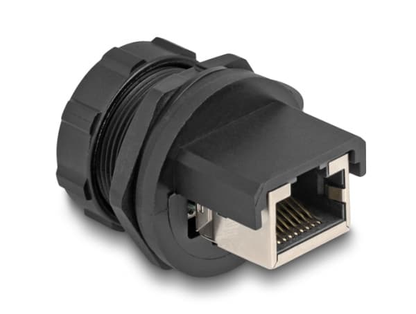 Delock - Nettverkkopler - RJ-45 (hunn) til RJ-45 (hunn) vernehette - CAT 6a - svart