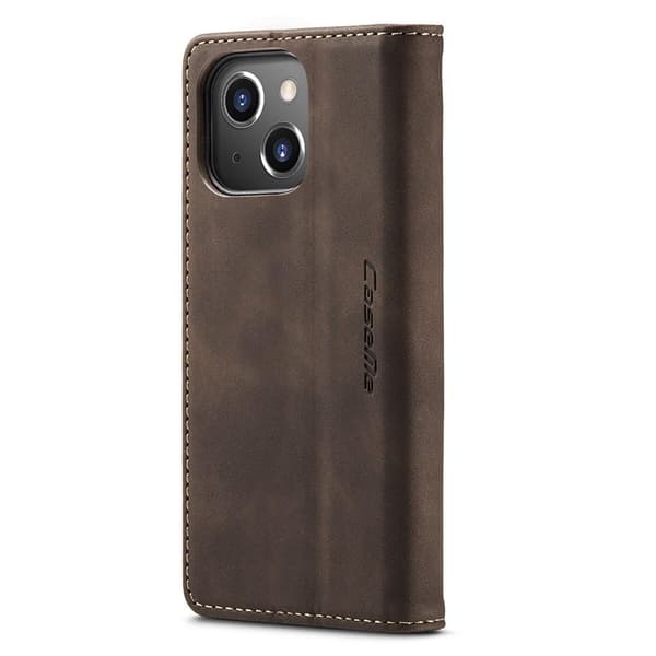 CASEME Retro tegnebog taske til iPhone 15 - Kaffe