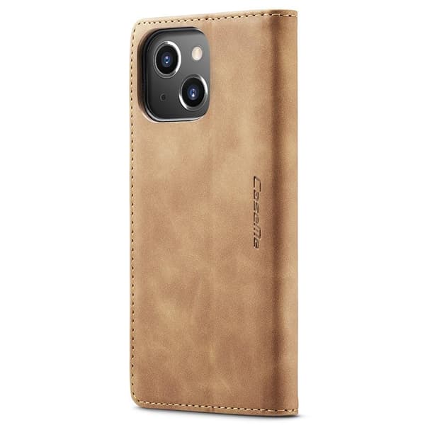 CASEME Retro tegnebog taske til iPhone 15 - Brun