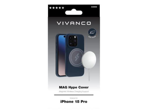 Vivanco MHCVVIPH15PNBL Matkapuhelimen takakuori Apple iPhone 15 Pro Himmelblå