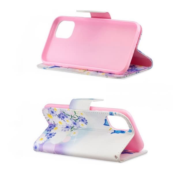 Plånboksfodral iPhone 15 – Fjärilar och Blommor
