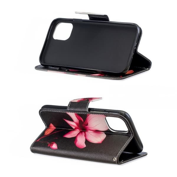 Lompakkokotelo iPhone 15 - Vaaleanpunainen Kukka