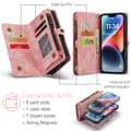 Miniatyrbild 6 av 10: CaseMe Multi-Slot 2 i 1 Plånboksfodral iPhone 15 Rosa