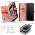 Miniatyrbild 6 av 10: CaseMe Multi-Slot 2 i 1 Plånboksfodral iPhone 15 Pro Rosa