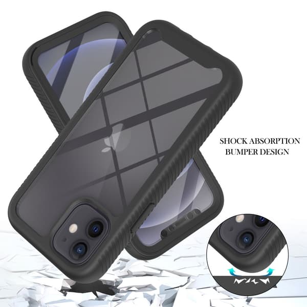 360 Full Cover Edge Case iPhone 12 Mini Black