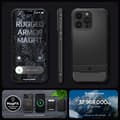 Miniatyrbild 4 av 9: Spigen iPhone 15 Pro Max Case Rugged Armor MagSafe Black