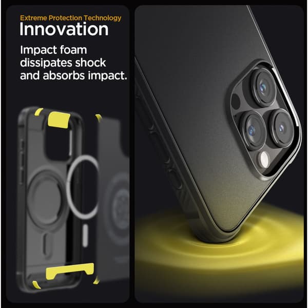 Spigen iPhone 15 Pro Max Case Rugged Armor MagSafe Black