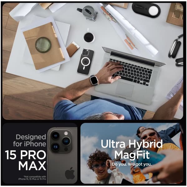 Spigen Ultra Hybrid MagSafe Case iPhone 15 Pro Max White
