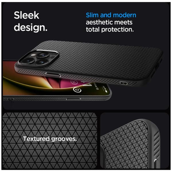 Spigen iPhone 15 Pro Max Case Liquid Air Black