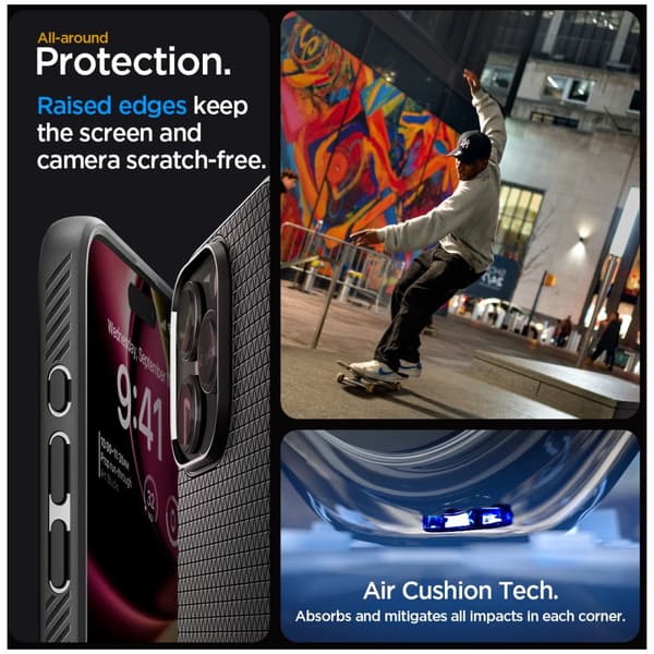 Spigen iPhone 15 Pro Max Case Liquid Air Black