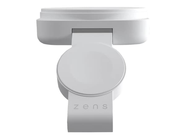 ZENS 2-in-1 - Trådløs ladepute - 2-i-1 MagSafe + Klokke - 20 watt - på kabel: USB-C - hvit - for Apple AirPods with MagSafe Charging Case; AirPods Pr