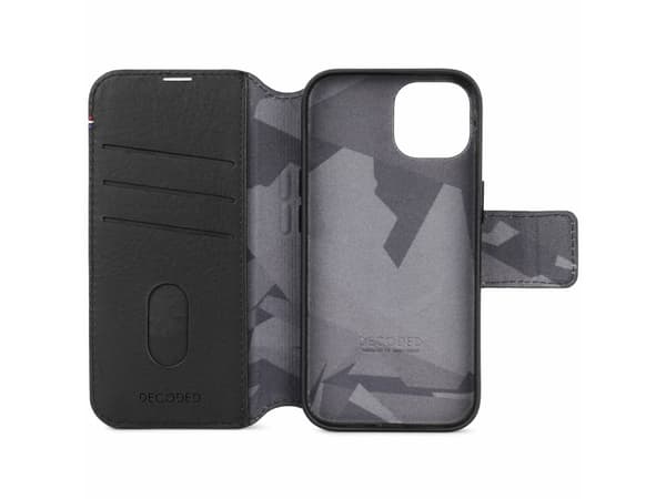 Decoded D24IPO15DW5BK, Plånbok, Apple, iPhone 15, 15,5 cm (6.1"), Svart