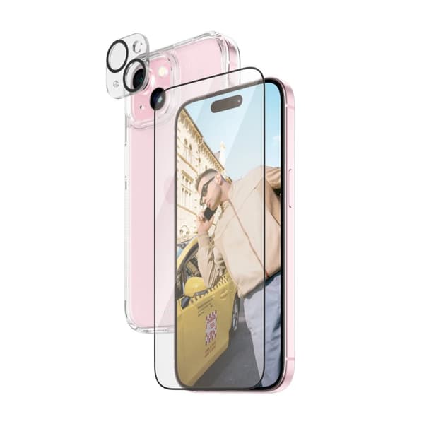 PanzerGlass™ | 3-i-1 beskyttelsespakke | Apple iPhone 15