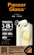 Miniatyrbilde 5 av 5: PanzerGlass™ | 3-i-1 beskyttelsespakke | Apple iPhone 15