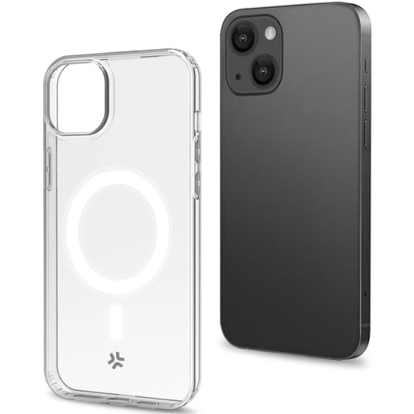Celly Gelskinmag Magnetisk TPU-deksel iPhone 15 Plus Transparent
