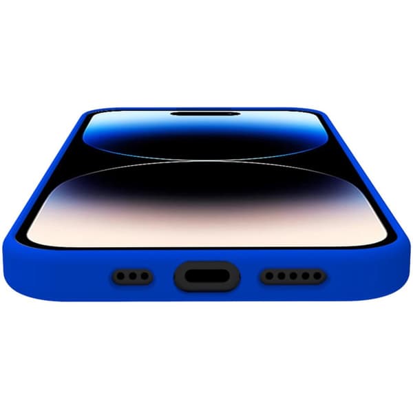 Celly Cromo Mykt gummideksel til iPhone 15 Pro Blå