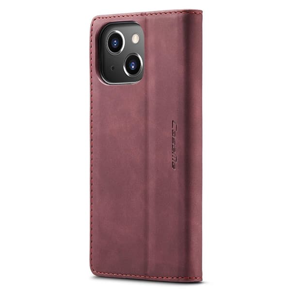 CASEME Retro tegnebog taske til iPhone 15 Plus - Rød