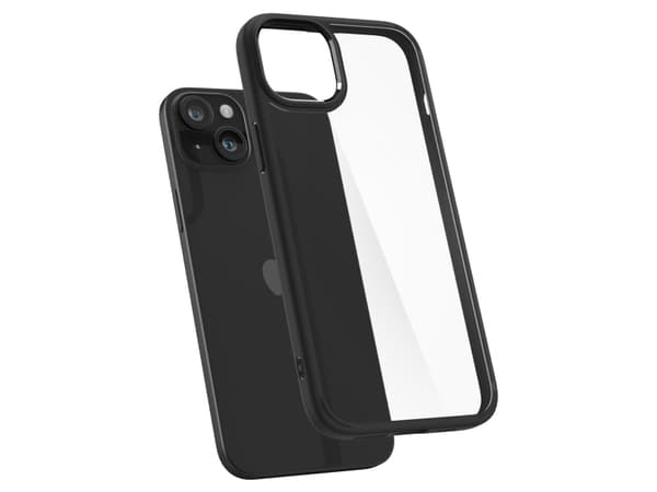 Spigen Ultra Hybrid - Baksidesskydd för mobiltelefon - polykarbonat, termoplastisk polyuretan (TPU) - mattsvart - för Apple iPhone 15