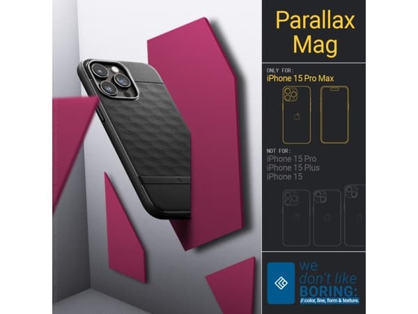 Kotelo Spigen CASEOLOGY PARALLAX MAG MAGSAFE IPHONE 15 PRO MAX MATINIS Musta