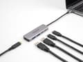 Miniatyrbild 2 av 3: DeLOCK 64239, USB 3.2 Gen 1 (3.1 Gen 1) Type-C, USB 3.2 Gen 1 (3.1 Gen 1) Type-A, USB 3.2 Gen 1 (3.1 Gen 1) Type-C, 5000 Mbit/s, Grå, Metall, Rund ka