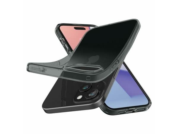 Spigen Crystal Flex, kansi, Apple, iPhone 15 Plus, 17 cm (6,7"), harmaa